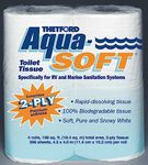 Thetford Aqua-Soft Toilet Tissue - Toilet Paper for RV and Marine - 2-ply - Thetford 03300 (Pack of 4 Rolls), White