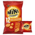 Jacob's Mini Red Leicester Cheddars 12 Pack 276G | No artificial colours or flavours | Baked with Real Cheese | Premium product