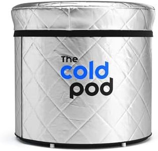 The Cold Pod Ice Bath Tub Cover Standard Size: Insulated and Silver UV Heat Reflective Cold Plunge Tub Cover, Waterproof and Zip Up All Weather Resistant Protective Lid