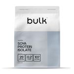 Bulk Soya Protein Isolate Powder, Vegan Protein Shake, Vanilla, 1 kg, 33 Servings, Packaging May Vary