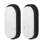 ANWIO 14W Outside Black Led Oval Bulkhead Light,Ip54 Waterproof Outdoor led Porch Lights, Outdoor LED External Wall Lights,Ceiling Light,980LM,4000K Natural White,Outdoor Wall Ceiling Lights(2 Pack)