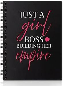 QYUVK Just A Girl Boss Building Her Empire Hardcover 160 Pages Blank Spiral Notebooks, Boss Lady Notebook, Boss Lady Gifts, New Business Owner Gift, Women Entrepreneur Gift, New Job Gift