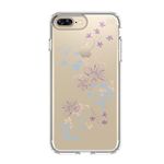 Speck Products Presidio Clear + Print Cell Case for iPhone 7 Plus -ChalkyFloral Purple/Clear