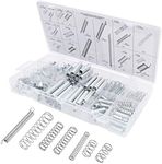 Spring Assortment Set, 200 Piece, Extension and Compression Springs Kit, Zinc Plated Steel Mechanical Compression Springs, Assorted Size Small Springs for All Types of Home Repairs & DIY