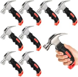 Mezchi 8 Pack 12 oz Small Hammer Tool, Mini Claw Hammer with Soft Rubber, Stubby Hammer, Camping Hammerfor Picture Hanging, General Household Projects