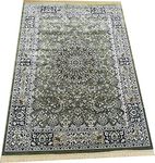 Regal Carpet Light - Weighted Economical Silk Touch Carpet, Approx 5 X 7 Feet (150x210 cm) Green Multi