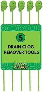 Green Gobbler Hair Grabber Drain Snake - 5 Pack (Great for Sink & Shower Clogs)
