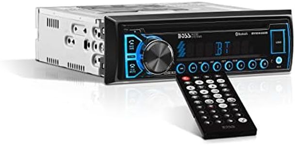 BOSS Audio Systems BV6658B Car Stereo System - Single Din, Bluetooth Audio and Hands-Free Calling, Aux Input, USB, DVD, CD Player, Built-in Microphone, AM/FM Radio Receiver