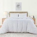 Utopia Bedding Double Arrows Navy Print Duvet Cover Set - Soft Microfibre Polyester - Bedding Quilt Cover Set