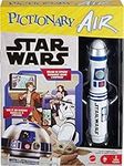 Mattel Games PICTIONARY AIR STAR WARS Family Drawing Game, Lightpen, 112 Double-Sided Clue Cards, Hands-Free Phone Stand, Gift for for 8 Year Olds & Up