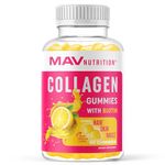 Collagen Gummies for Women | 200mg Hydrolyzed Collagen + 2500mcg Biotin, with Vitamin C, E & Zinc | Anti Aging, Hair Growth, Skin, Strong Nails | Non-GMO Gummy Vitamin Supplements | 60 Count