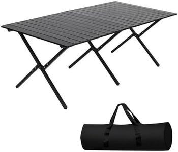 XCJump 150cm Picnic Table Portable Folding Table Foldable Camping Table Suitable for Camping Outdoor Fishing Beach Barbecue Travel (Black, 150 * 70 * 52)