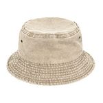 TOSKATOK Pure Washed Cotton Bucket hat UV Sun Protection Breathable Beach Holiday Travel Hat-STONE-58