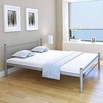 vidaXL Queen Size Bed Frame in Grey