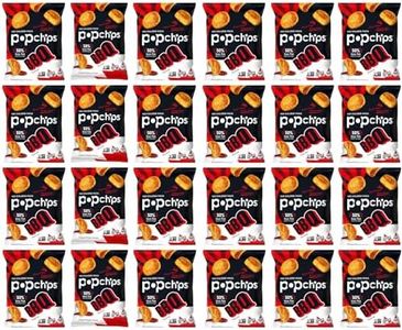 Popchips Potato Chips BBQ Potato Chips Single Serve 0.8 oz Bags Barbeque, 19.2 Ounce, (Pack of 24)