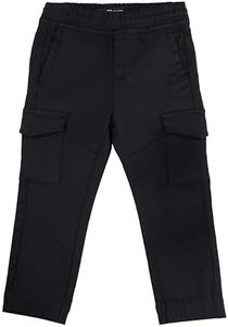 X RAY Jeans Little Kids Stretch Pants, Flexible Commuter Colored Denim Jeans, Casual Pants for Boys, Black, 6