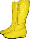 Yellow Adult Wrestling Boots-Adult Large