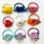 Lavitra Fashion Floral flowers nylon headbands hair bands accessories for baby girls newborns Infants Toddlers - (pack of 9)