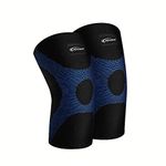 JoyFit Neoprene Knee Compression Sleeve-Anti-Slip Design For Injury Protection,Recovery,Arthritis,Pain Relief.Sweat Resistant Knee Cap For Sports,Running,Gym, Cycling.Best Fit For Men & Women. [Pair]