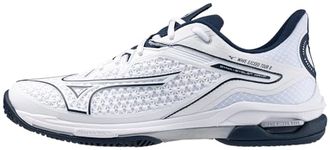 Mizuno Men's Wave Exceed Tour 5 Ac Tennis Shoe, White-Dress Blue, 7.5