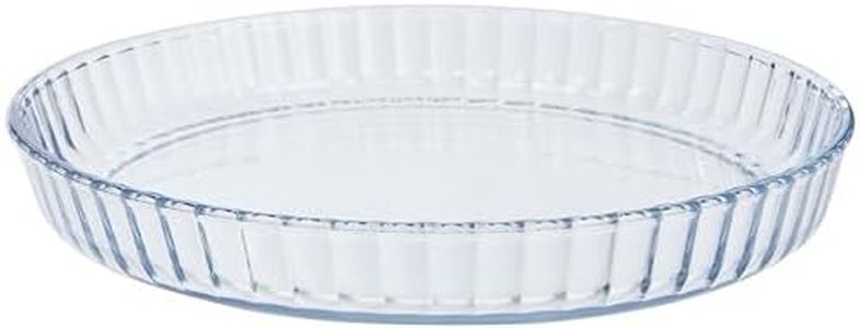 Ibili 480528 Moule à Tarte Dentelé, Verre, Transparent, 28 x 3,5 cm