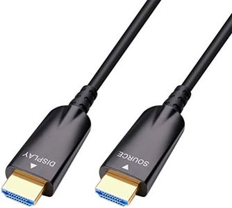 DTECH 25ft HDMI Cable with 1080p 60Hz 4K 30Hz HDMI Fiber Optic Technologies for Long Distance Connection(8m,Black)