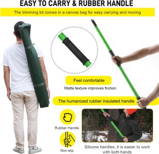 Pole Pruning Saw 26ft Telescopic Tree Pruner – Adjustable Manual Long Reach with Carry Bag