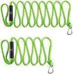 Obcursco Premium PWC Dock Lines, Heavy Duty Braided Line, Marine Rope, Ideal for Jet ski,watercraft Boat, Kayaking, Marine Sets of Two Ropes, 1/2 Inch Diameter x 7ft & 14ft Lengths, Green/Yellow