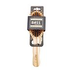Bass Brushes - Bamboo Large Oval Cushioned Wooden Bristle Hair Brush (Natural)