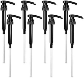 8 Pcs Coffee Syrup Pump Dispenser - 12.4" Black Syrup Dispenser Pump, Easy to Use and Clean, Adjustable Length, Durable and Lightweight, Lockable Design, Good for Home and Business Usage