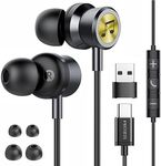 MIFAFA USB C Wired Earbuds Black, i