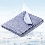 Avoalre Cooling Blanket for Night Sweats Q-Max 0.5 Summer Blanket Throw with Arc-Chill Fiber Keep Cool Lightweight Thin Blanket Breathable Double-sided for Bed Adult Kids Hot Sleeper(Blue, 150x200cm)