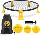 Funesla Spike Game Set Outdoor Game Ball for All Age, Played Indoor/Outdoor, Lawn, Yard, Beach, Tailgate, Park (3 Balls and Standard Air Pump Included)