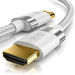 CSL - HDMI 2.1 8k 4k Cable 4M, 8k@30Hz 120Hz DSC, 4k@60Hz 120Hz 144Hz 240Hz DSC, UHD II High Speed Ethernet HDMI Lead 3D HDR 10+ eARC Dolby Vision Compatible with PC Laptop TV Sky PS5 PS4 Xbox