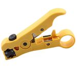 Hetkrishi Universal Cable Stripper Cutter for Flat or Round UTP Cat5 Cat6 Wire Coax Coaxial Stripping Tool