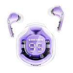 ACEFAST T8 Wireless Earbuds, Bluetooth 5.3 Earphones with Immersive Sound, Noise Cancelling Crystal in-Ears Headphones, 40H HiFi Stereo Dual Mic Ear Buds, Fast Charge,LED Digital Display, Purple