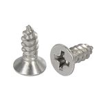 Stainless Steel 304 Phillips Star Head Screws for Fixing Wood, Plywood, Paster Boards Solid Stainless (Pack of 100) (0.5 Inch)