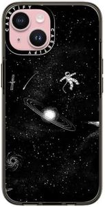 CASETiFY Compact Case for iPhone 15 [2X Military Grade Drop Tested / 4ft Drop Protection] - Gravity 3.0 - Clear Black