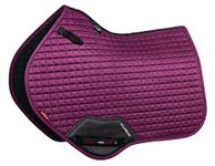 LeMieux Close Contact Suede Square Saddle Pad - English Saddle Pads for Horses - Equestrian Riding Equipment and Accessories (Plum - Large)