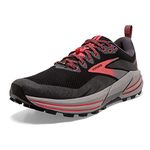 Brooks Women’s 1203641B071 Cascadia 16 GTX Running Shoe, Black/Blackened Pearl/Coral, 4.5 UK