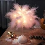 Hot6sl Feather Bedroom Lamp - Table