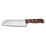 Victorinox 7-Inch Granton Edge Santoku Knife, Rosewood Handle (6.8520.17RUS3)