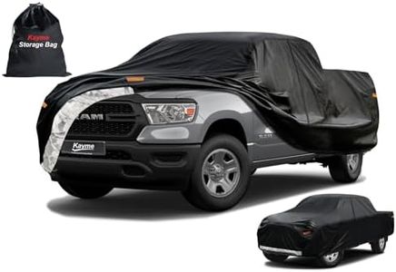 Kayme 7 Layers Heavy Duty Truck Cover Custom Fit Dodge Ram 1500(2002-2024) Regular Cab LB Long Bed.Truck Car Cover Waterproof All Weather, Full Pickup Cover Outdoor Rain UV Protection.Black