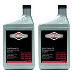 Briggs and Stratton 100074 Pack of (2) 1-Quart 5W-30 Synthetic Oil