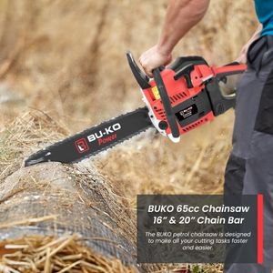 BU-KO 65cc Petrol Chainsaw 20" – 20 Inch Gas Powered Saw