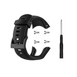 Huabao Watch Strap Compatible with Suunto 5,Adjustable Silicone Sports Strap Replacement Band for Suunto 5 Smart Watch (Black)