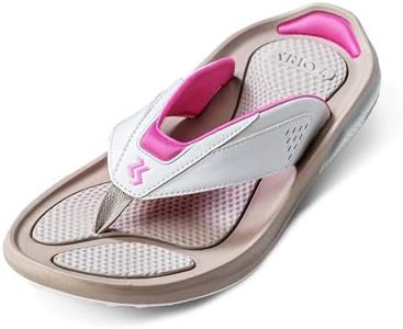 ZORIZ Zoomy Golf Sandals - Unisex Golf Flip Flops With Removable Tornado Golf Cleats - Mens and Womens Sandals for Walking, Beach, or Sports - Pink/White - Men's 9-9.5/Women's 10.5-11