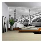 wall26 - London. Wonderful View of Westminster Bridge with Big Ben and Houses of Parliament. - Removable Wall Mural | Self-Adhesive Large Wallpaper - 66x96 inches