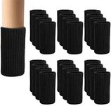 24 PCS Furniture Leg Socks Black Kn