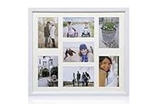 Arpan MDF Multi Aperture Photo Collage Frame for 7 Photos 3 x 6\x 4 nd 4 x 4X 6Photos (White)